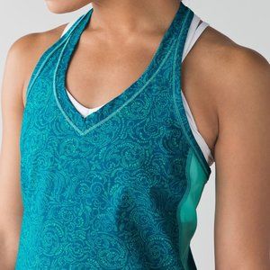 LULULEMON teal manifesto fast lane singlet tank